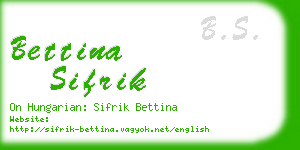 bettina sifrik business card